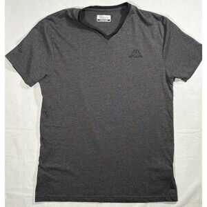 KAPPA T Shirt Mens Medium Charcoal Gray V Neck